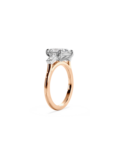 2 CT Round Three Stones Lab Grown Diamond Engagement Ring