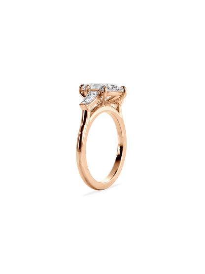 2 CT Round Three Stones Lab Grown Diamond Engagement Ring