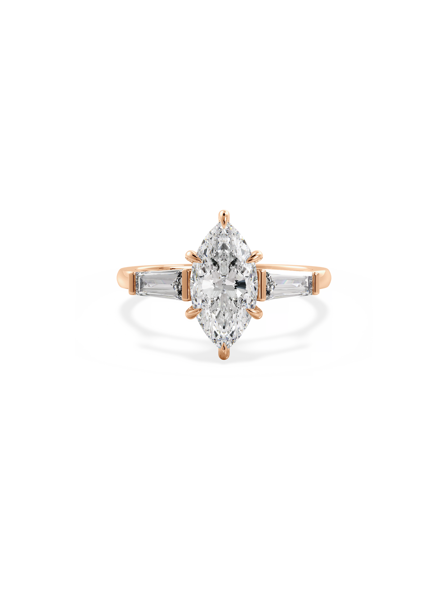 2 CT Round Three Stones Lab Grown Diamond Engagement Ring