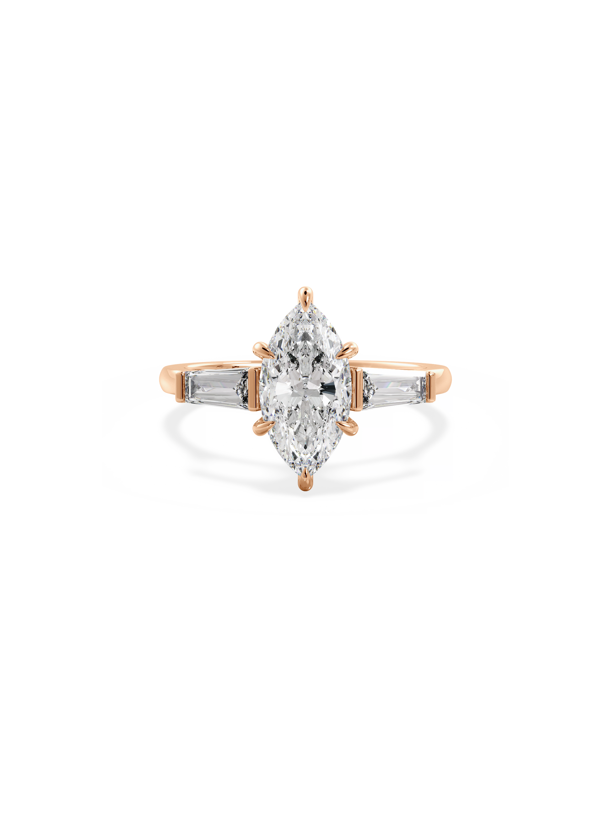 2 CT Round Three Stones Lab Grown Diamond Engagement Ring