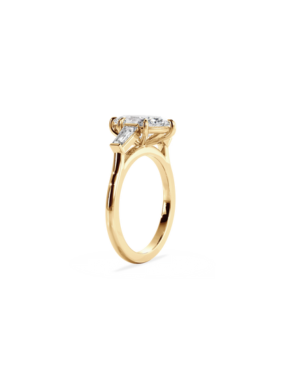 2 CT Round Three Stones Lab Grown Diamond Engagement Ring