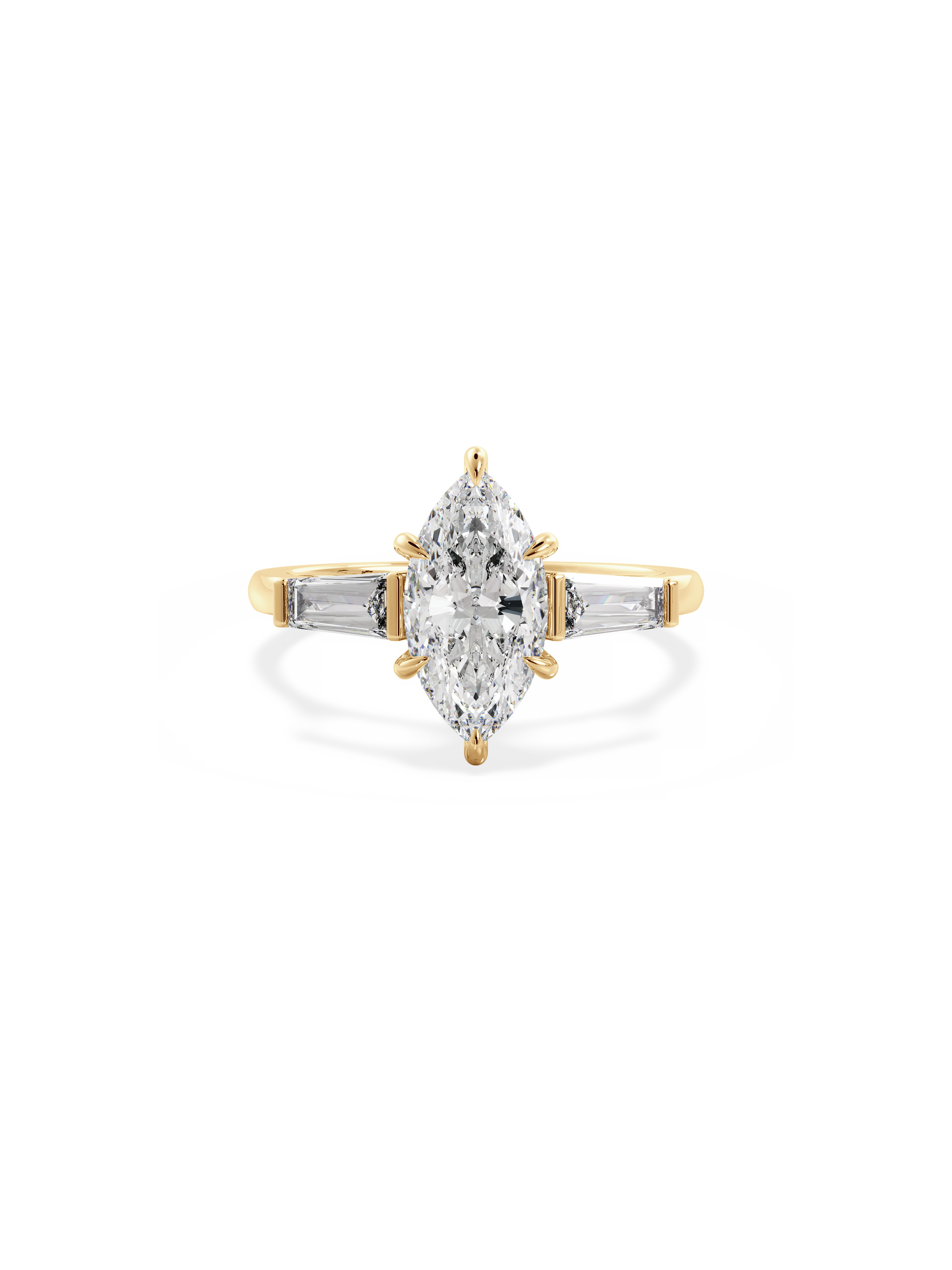 2 CT Round Three Stones Lab Grown Diamond Engagement Ring
