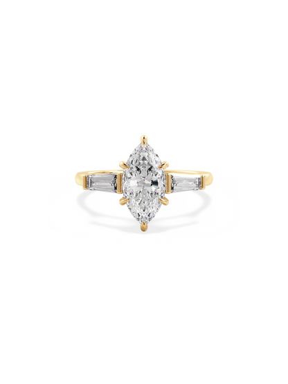 2 CT Round Three Stones Lab Grown Diamond Engagement Ring