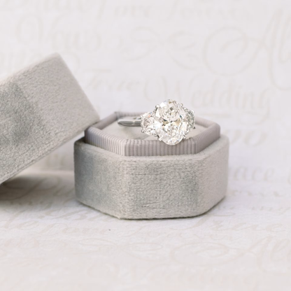 Marquise Cut Cluster Styled Lab Grown Diamond Engagement Ring