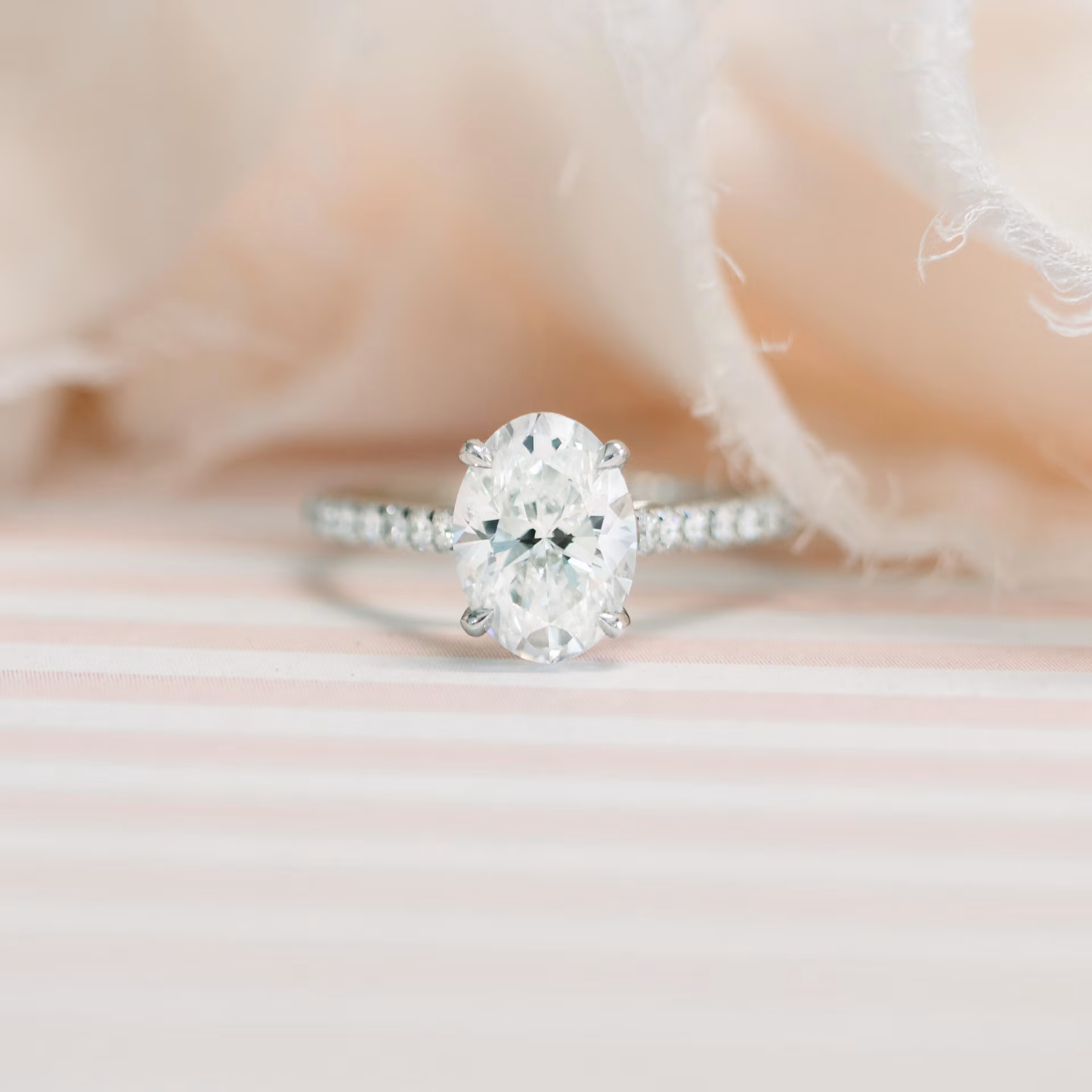 Marquise Cut Cluster Styled Lab Grown Diamond Engagement Ring