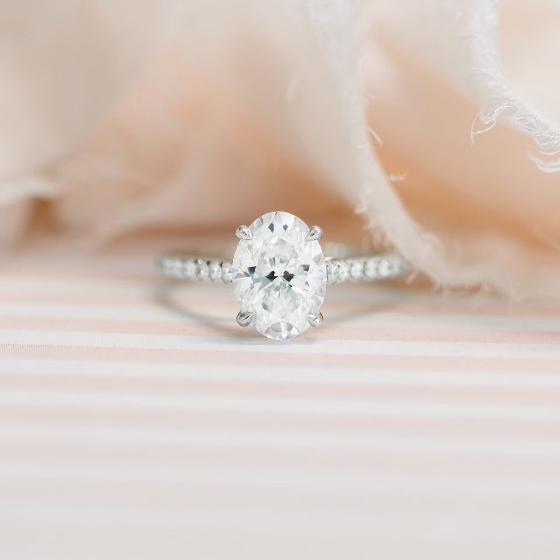 Marquise Cut Cluster Styled Lab Grown Diamond Engagement Ring
