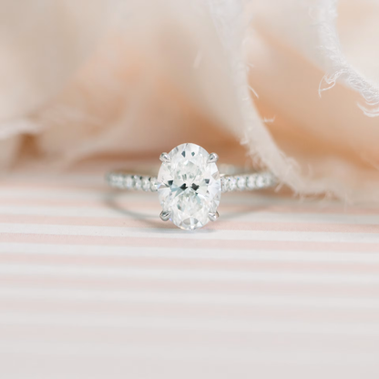 Marquise Cut Cluster Styled Lab Grown Diamond Engagement Ring