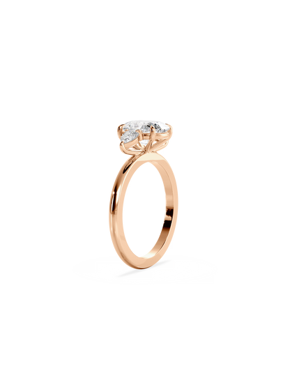 2 CT Round Three Stones Lab Grown Diamond Engagement Ring
