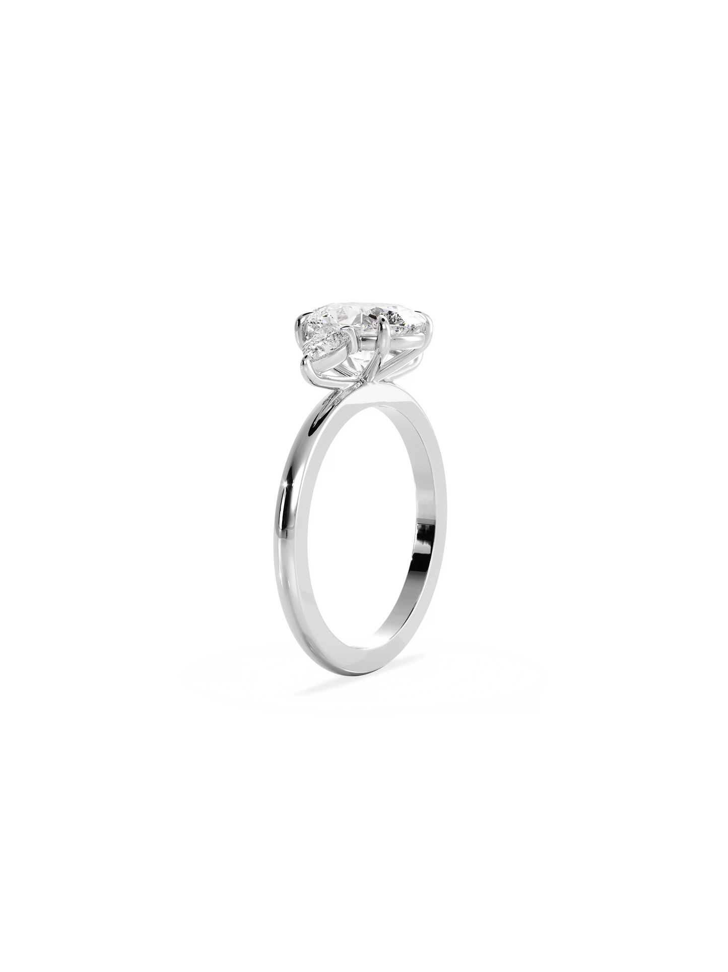 2 CT Round Three Stones Lab Grown Diamond Engagement Ring
