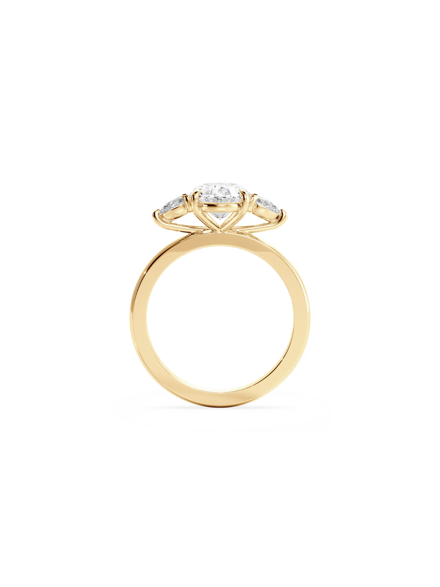 2 CT Round Three Stones Lab Grown Diamond Engagement Ring