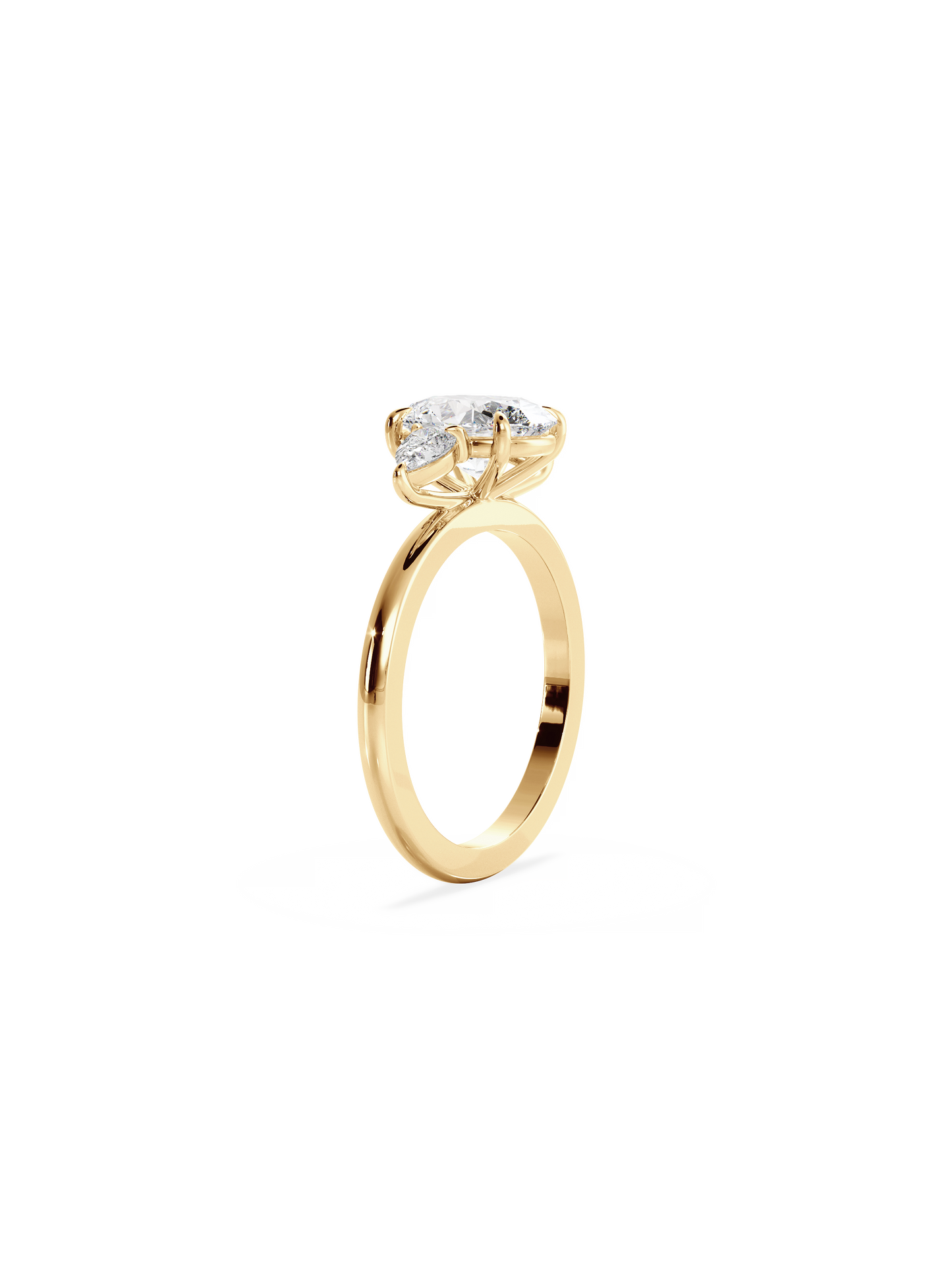 2 CT Round Three Stones Lab Grown Diamond Engagement Ring