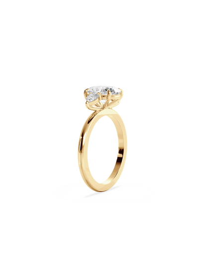 2 CT Round Three Stones Lab Grown Diamond Engagement Ring