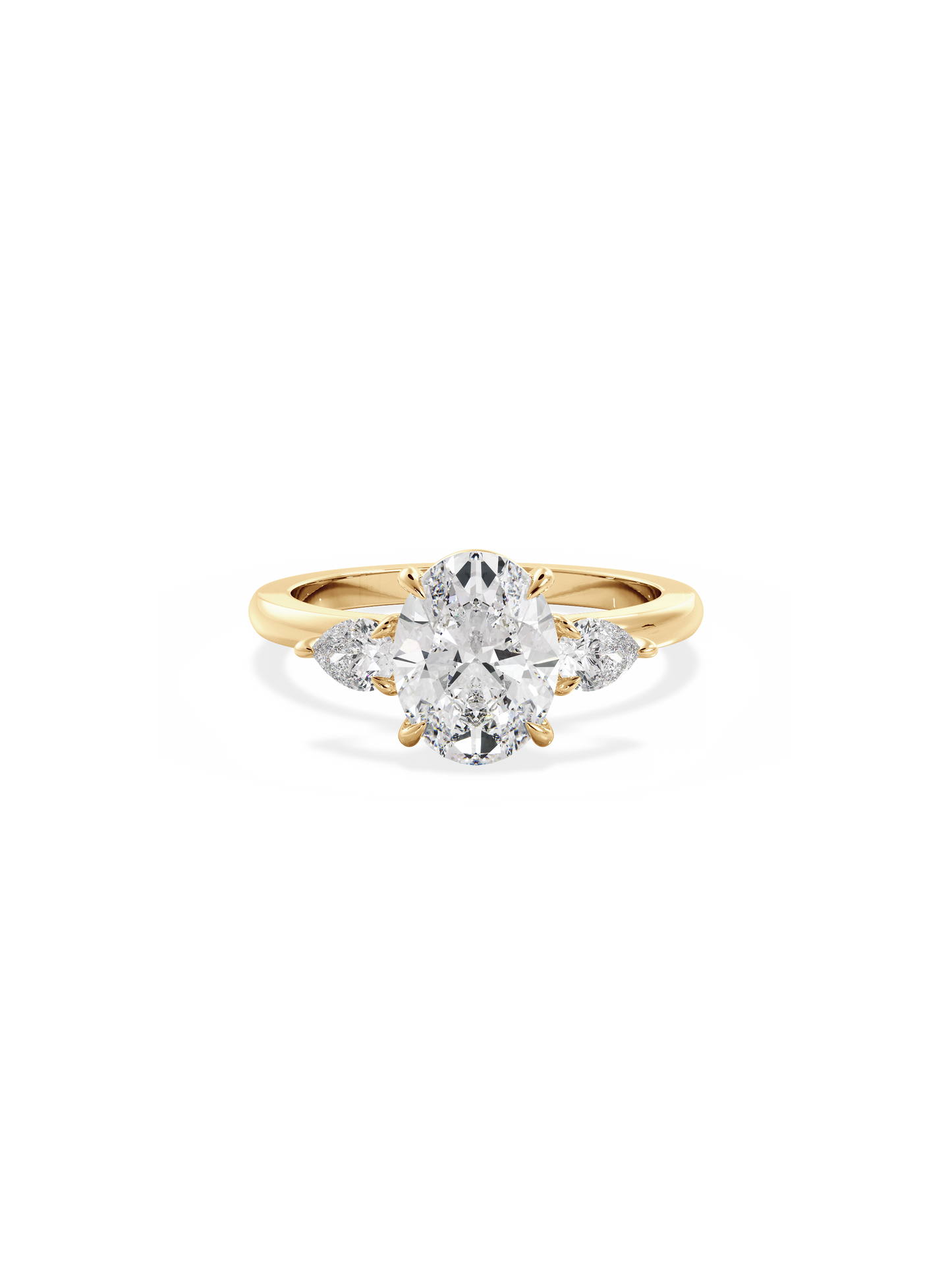 2 CT Round Three Stones Lab Grown Diamond Engagement Ring