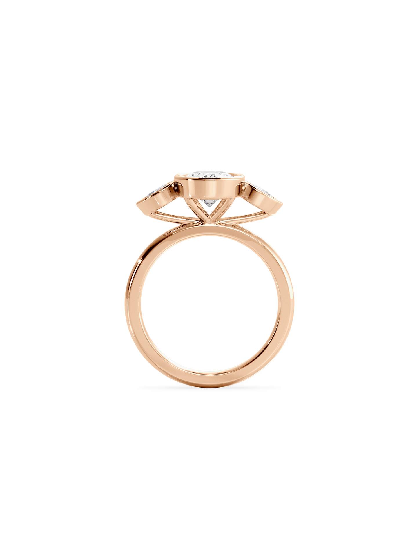 2 CT Round Three Stones Lab Grown Diamond Engagement Ring