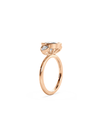 2 CT Round Three Stones Lab Grown Diamond Engagement Ring