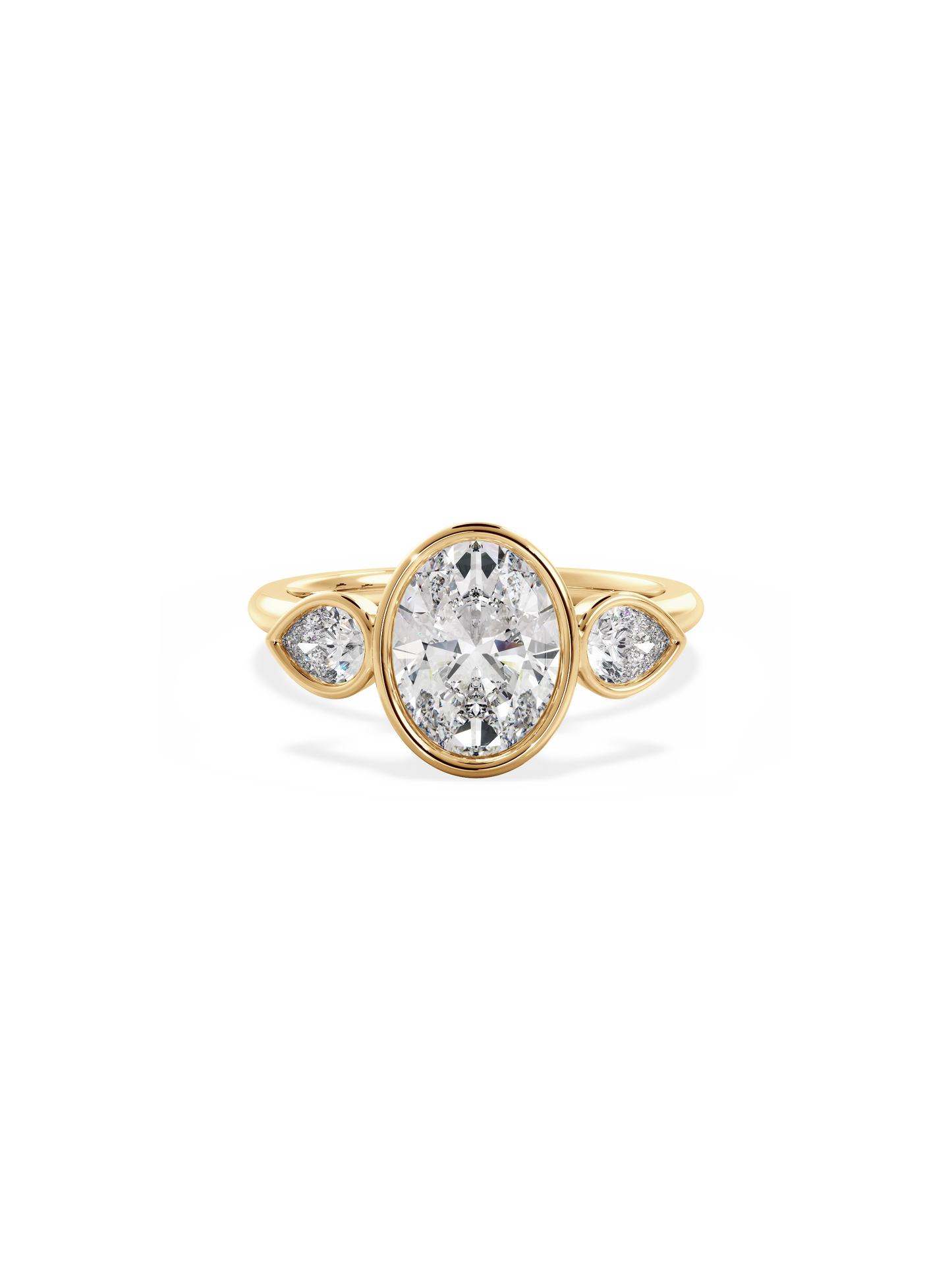 2 CT Round Three Stones Lab Grown Diamond Engagement Ring