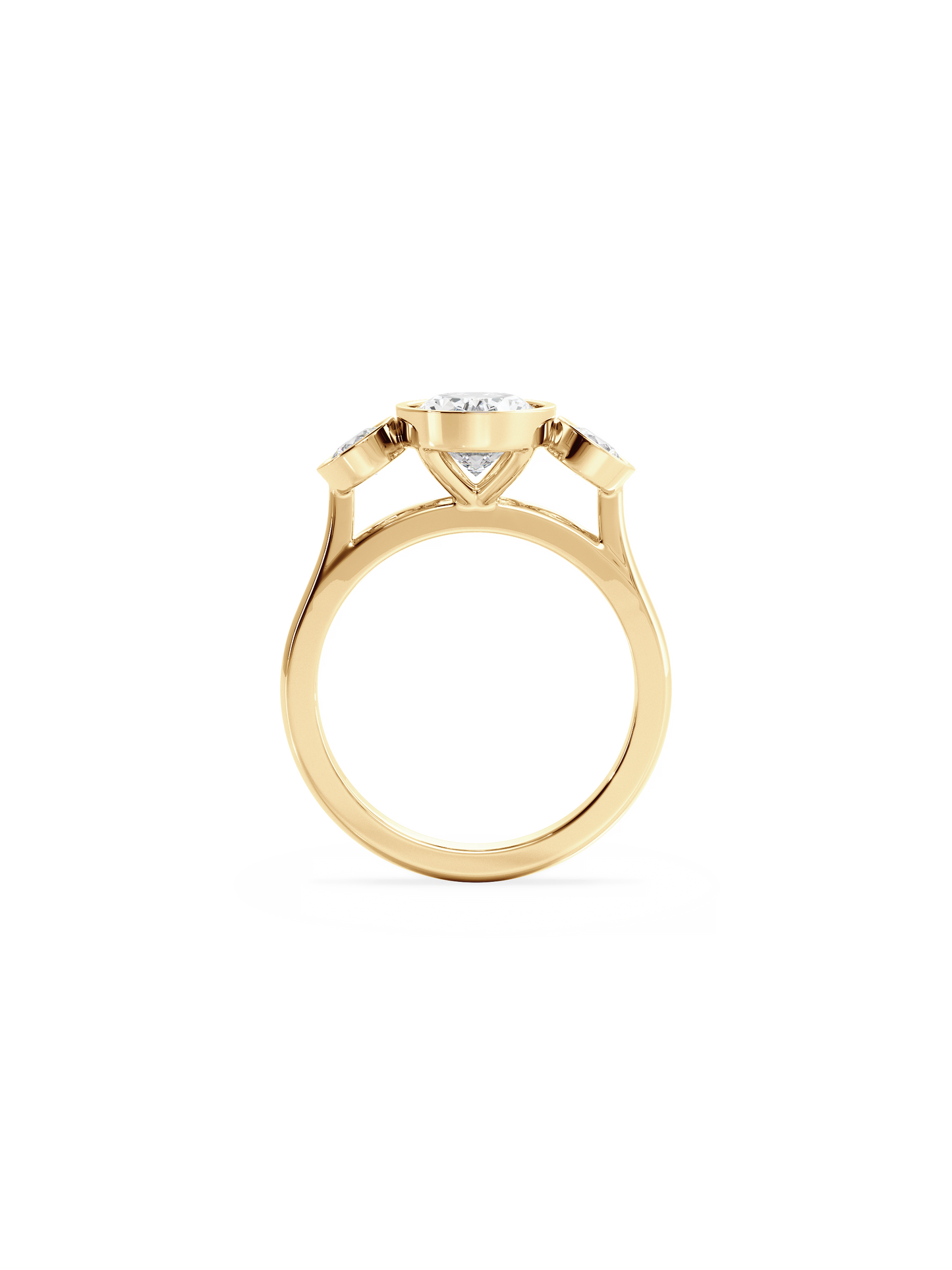 2 CT Round Three Stones Lab Grown Diamond Engagement Ring