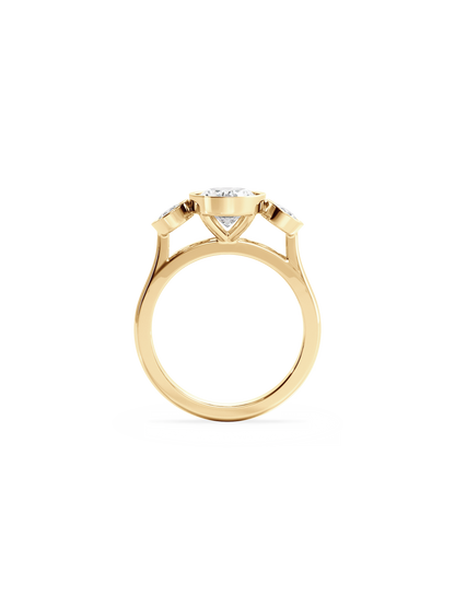 2 CT Round Three Stones Lab Grown Diamond Engagement Ring