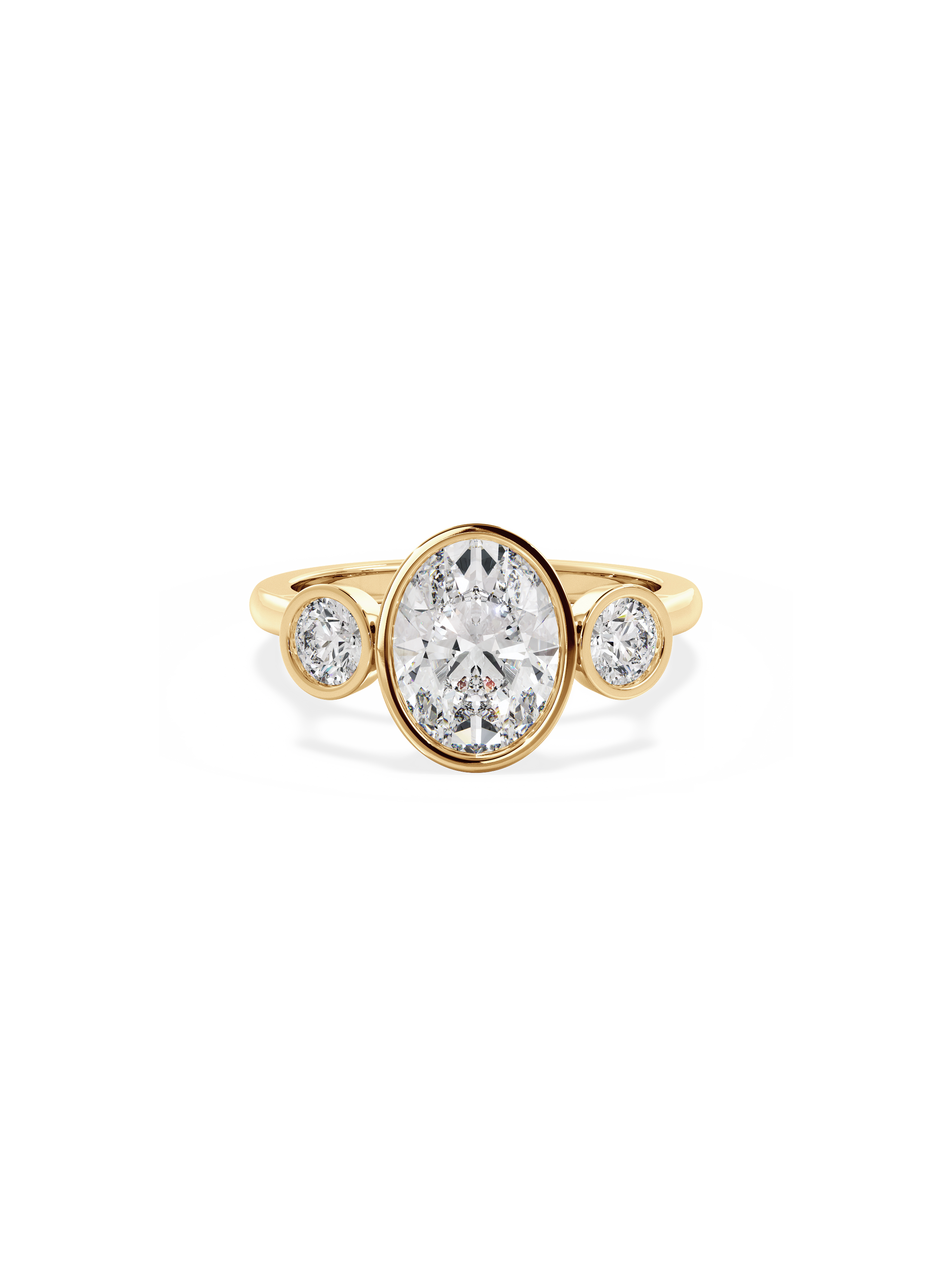 2 CT Round Three Stones Lab Grown Diamond Engagement Ring