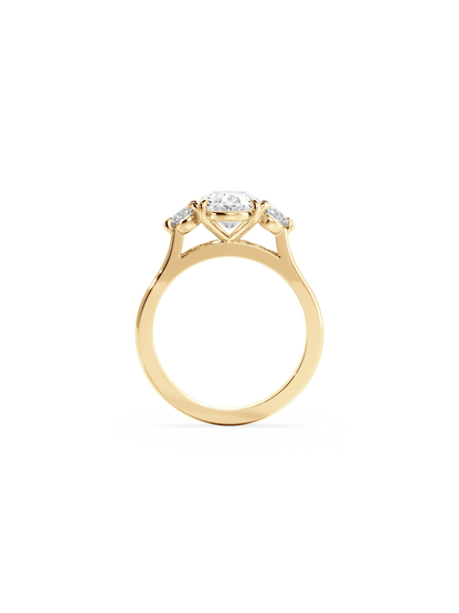 2 CT Round Three Stones Lab Grown Diamond Engagement Ring
