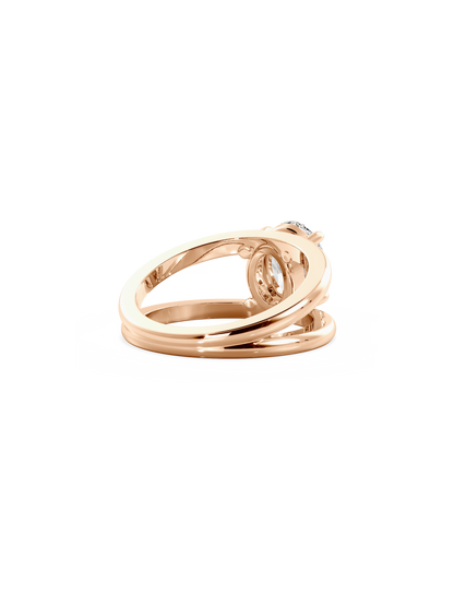 2 CT Round Three Stones Lab Grown Diamond Engagement Ring