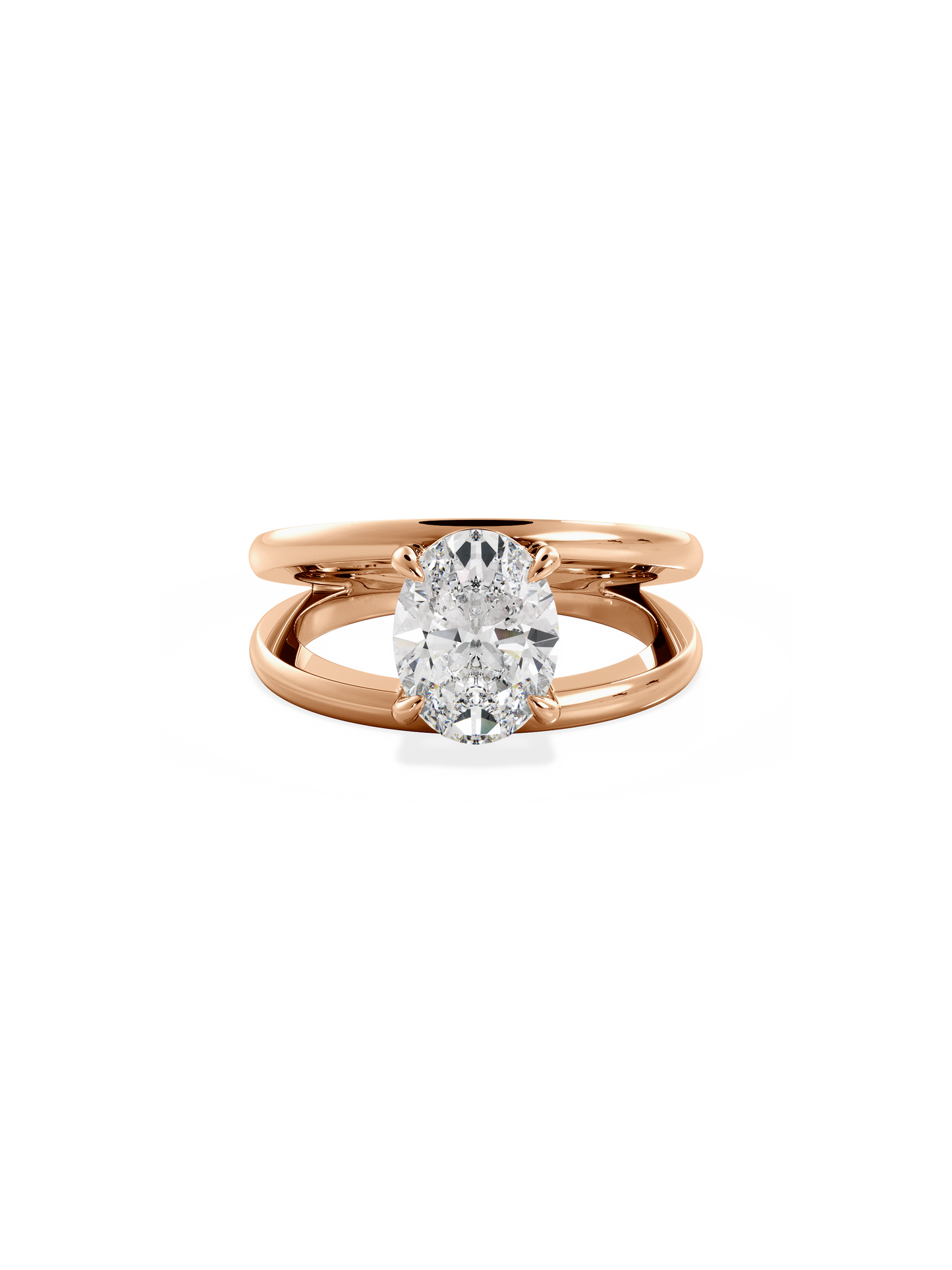 2 CT Round Three Stones Lab Grown Diamond Engagement Ring