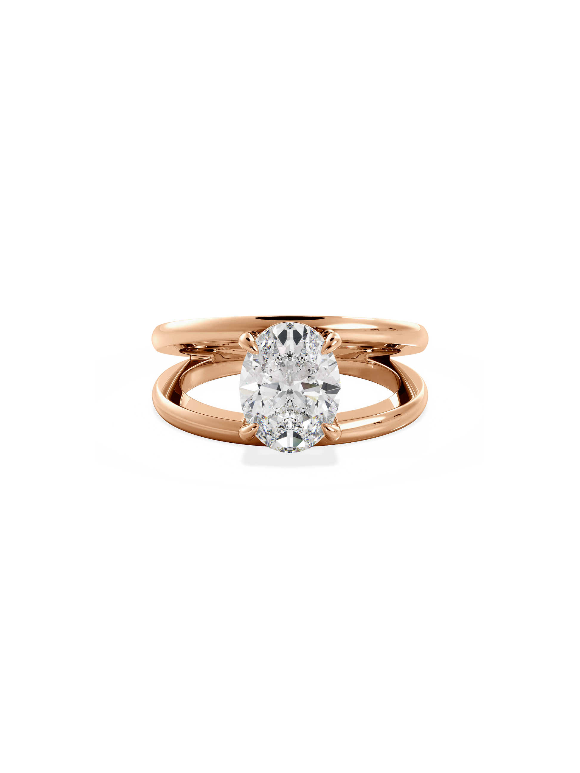 2 CT Round Three Stones Lab Grown Diamond Engagement Ring