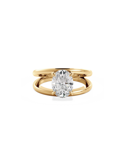2 CT Round Three Stones Lab Grown Diamond Engagement Ring