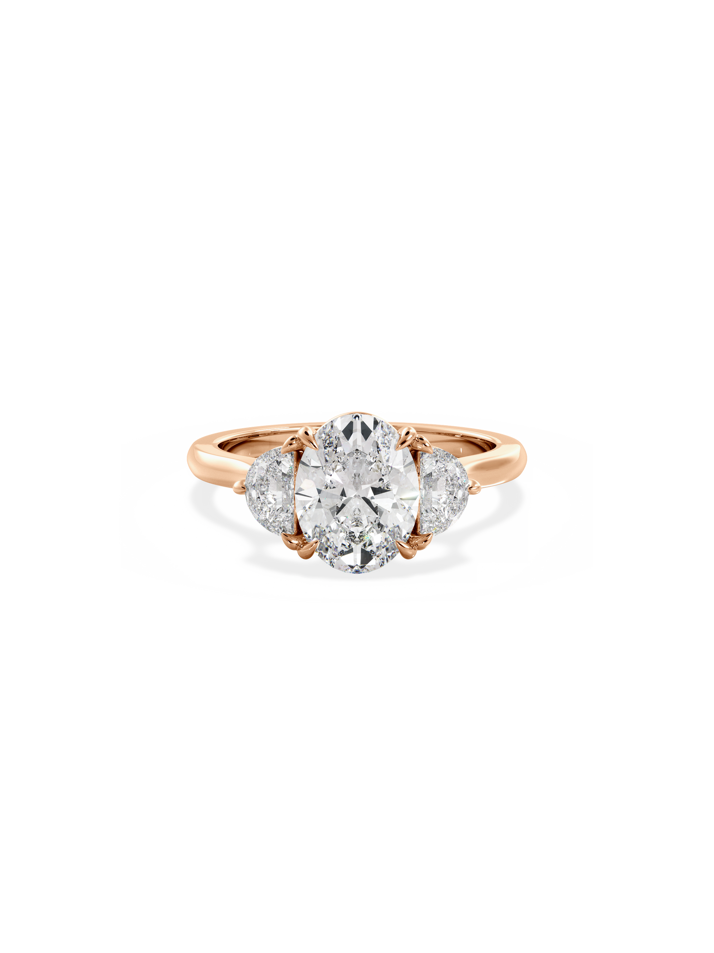 2 CT Round Three Stones Lab Grown Diamond Engagement Ring