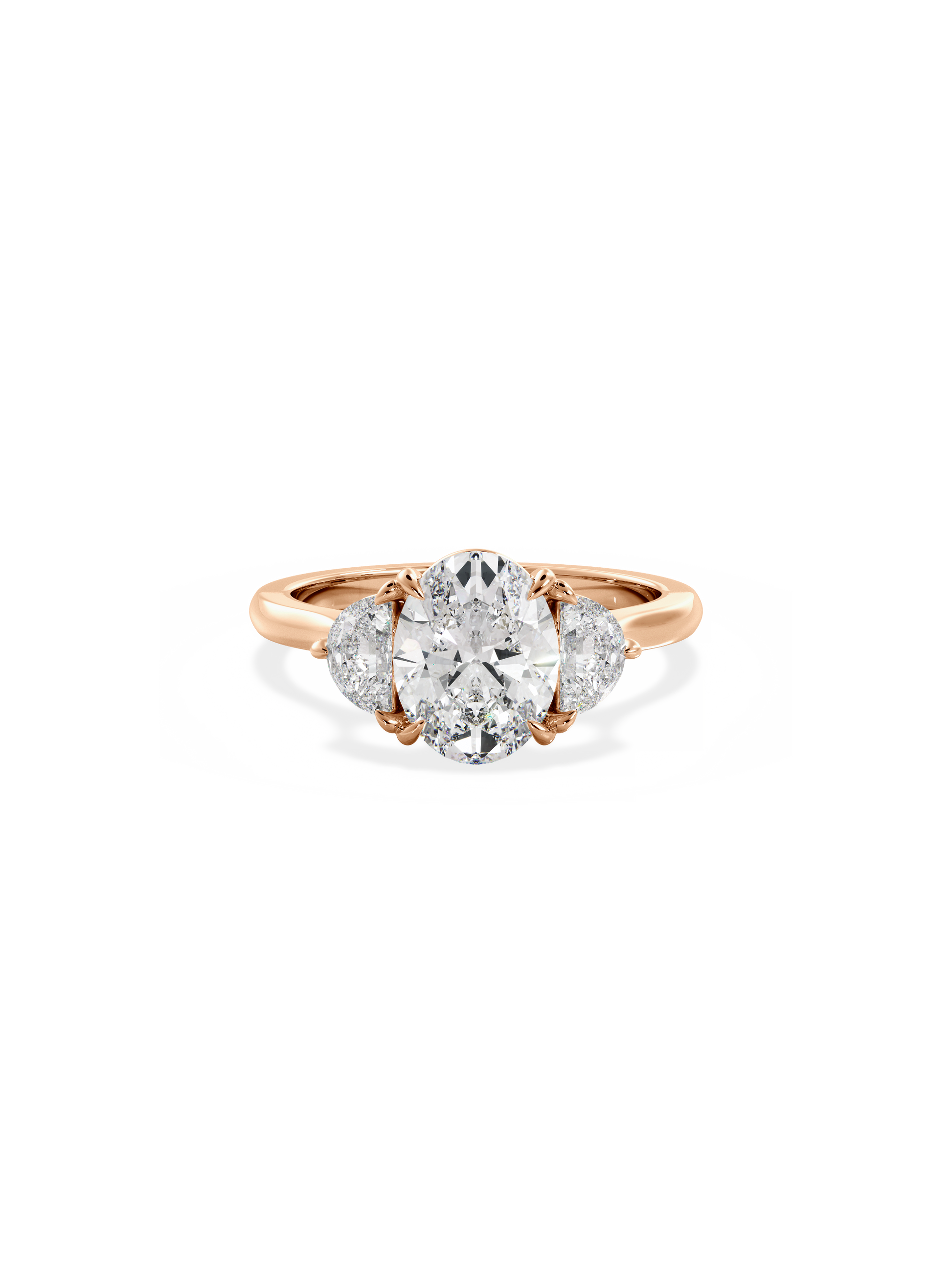 2 CT Round Three Stones Lab Grown Diamond Engagement Ring