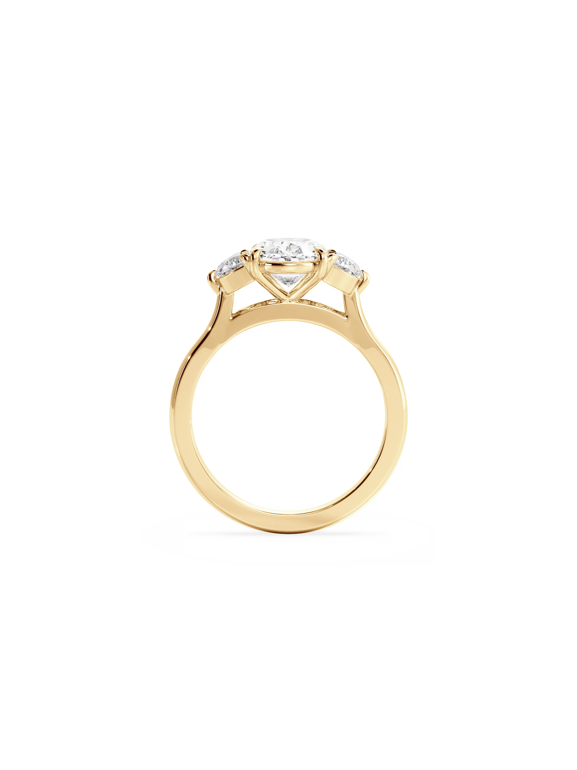 2 CT Round Three Stones Lab Grown Diamond Engagement Ring