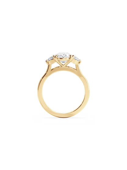 2 CT Round Three Stones Lab Grown Diamond Engagement Ring