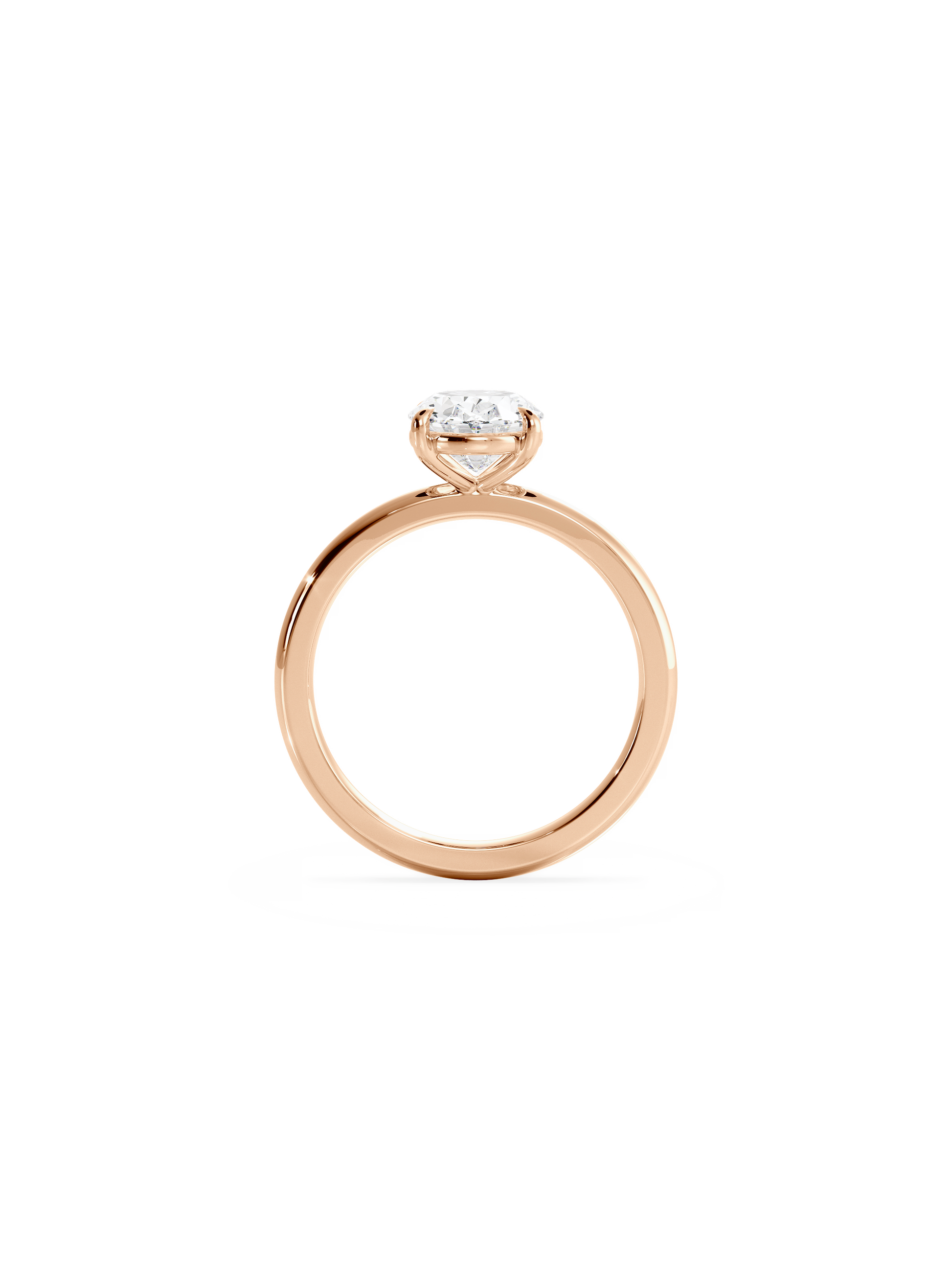 2 CT Round Three Stones Lab Grown Diamond Engagement Ring