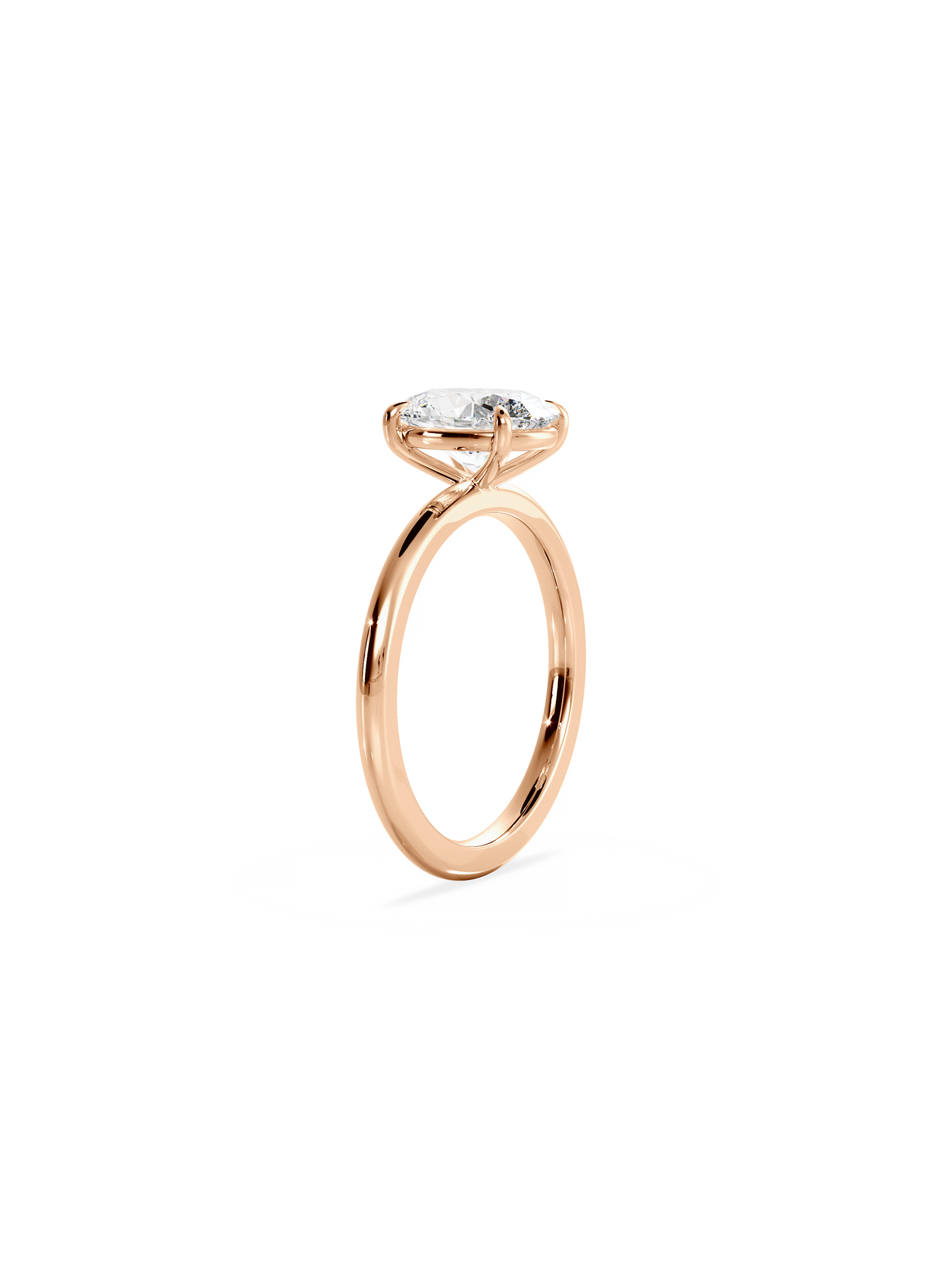 2 CT Round Three Stones Lab Grown Diamond Engagement Ring