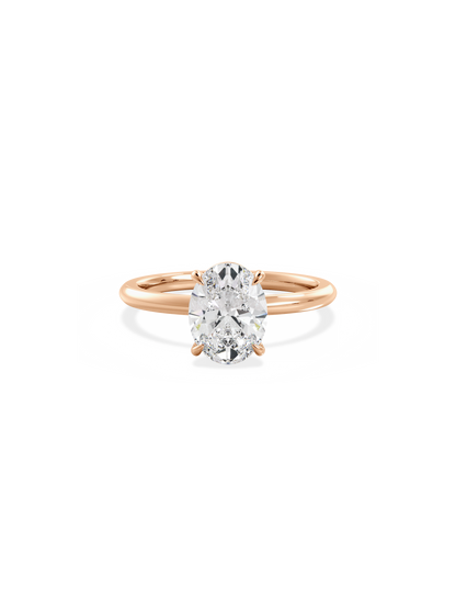 2 CT Round Three Stones Lab Grown Diamond Engagement Ring