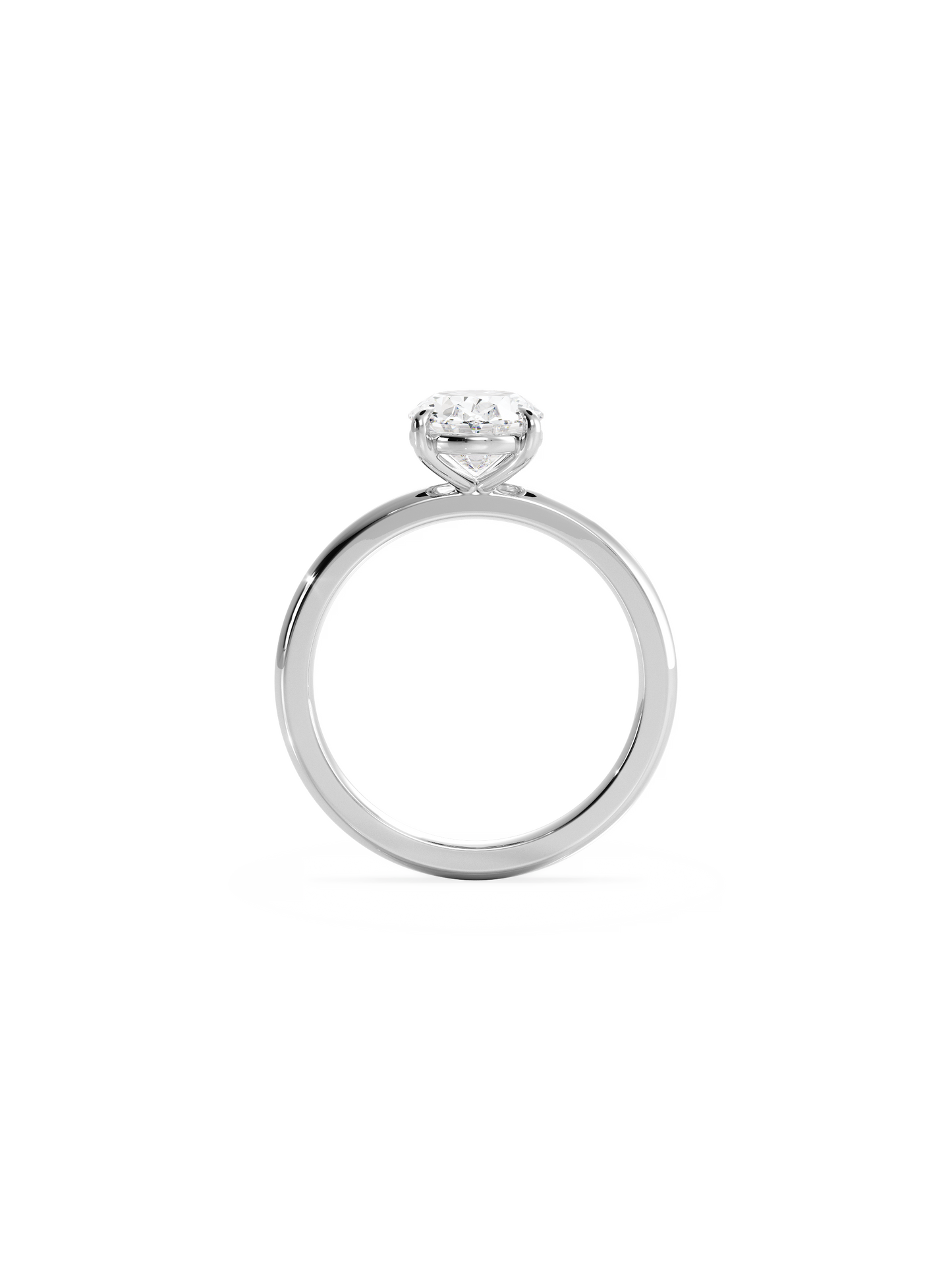 2 CT Round Three Stones Lab Grown Diamond Engagement Ring