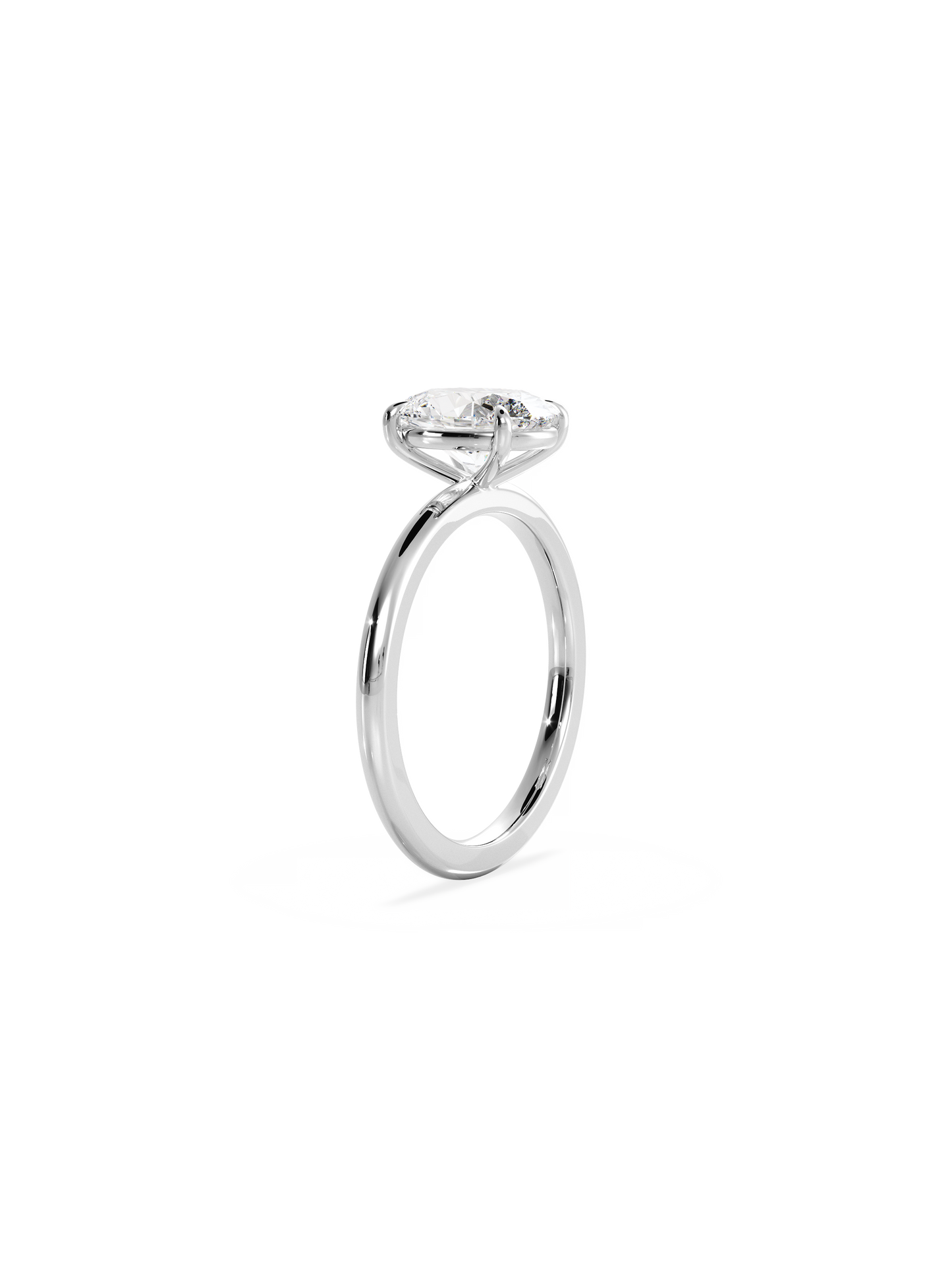 2 CT Round Three Stones Lab Grown Diamond Engagement Ring
