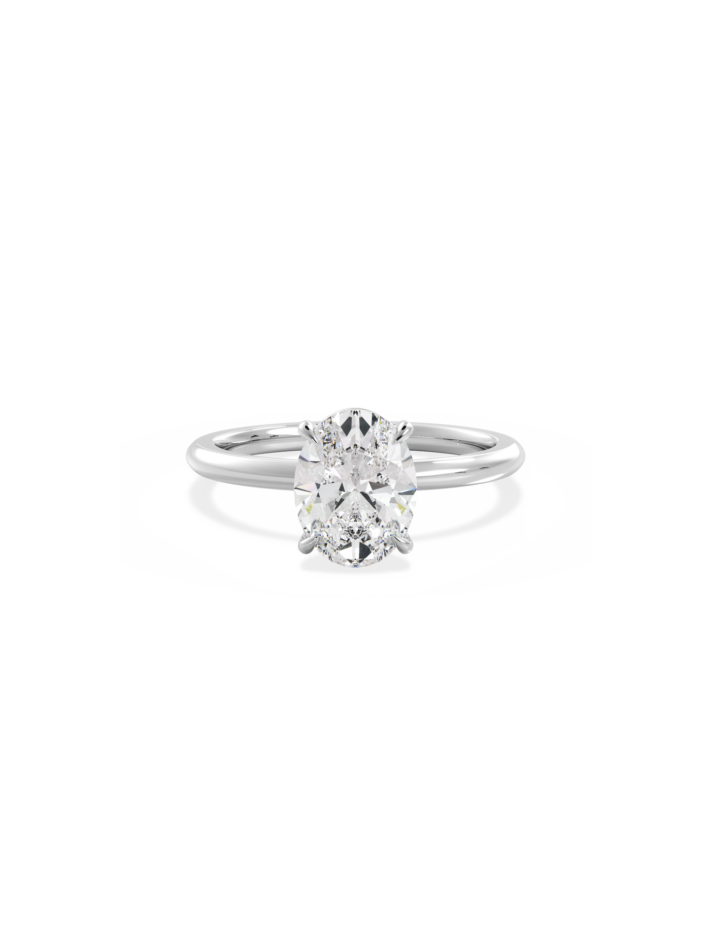 2 CT Round Three Stones Lab Grown Diamond Engagement Ring