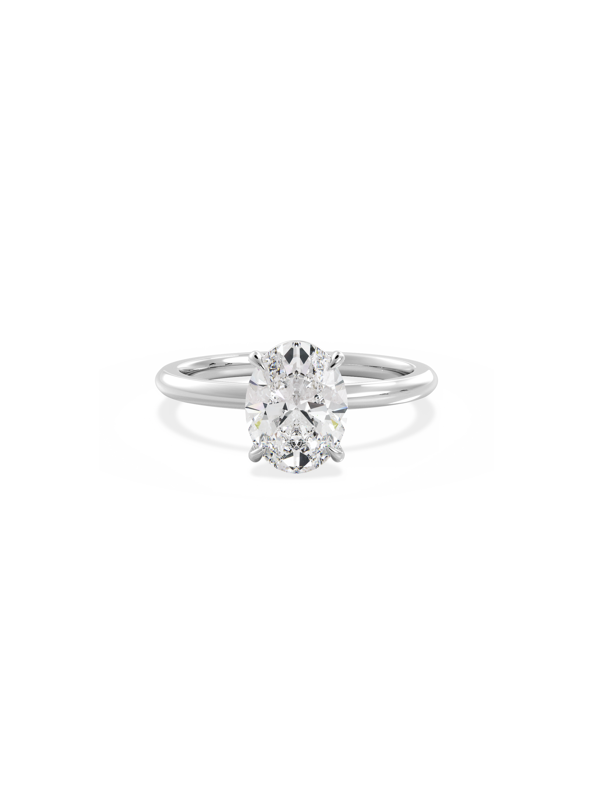 2 CT Round Three Stones Lab Grown Diamond Engagement Ring