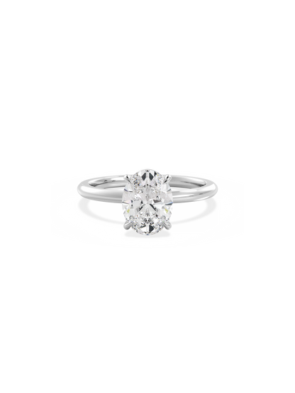 2 CT Round Three Stones Lab Grown Diamond Engagement Ring