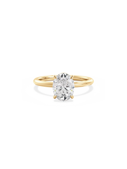 2 CT Round Three Stones Lab Grown Diamond Engagement Ring