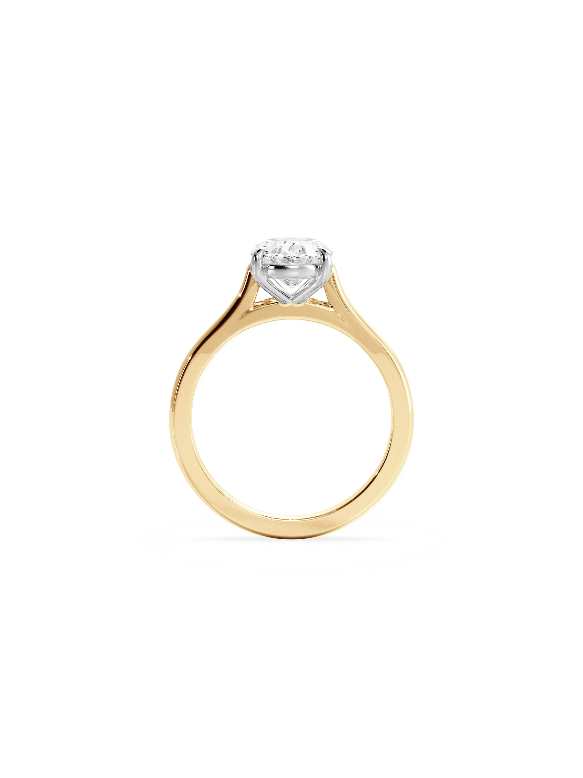 2 CT Round Three Stones Lab Grown Diamond Engagement Ring