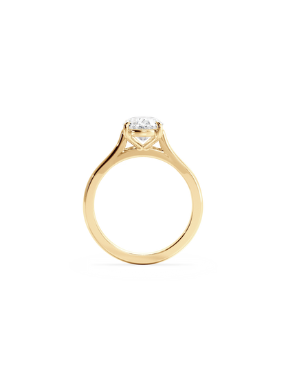 2 CT Round Three Stones Lab Grown Diamond Engagement Ring