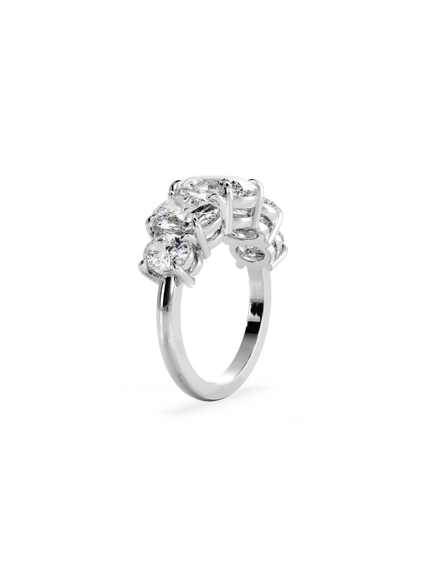 2 CT Round Three Stones Lab Grown Diamond Engagement Ring