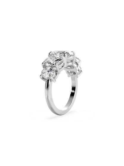 2 CT Round Three Stones Lab Grown Diamond Engagement Ring
