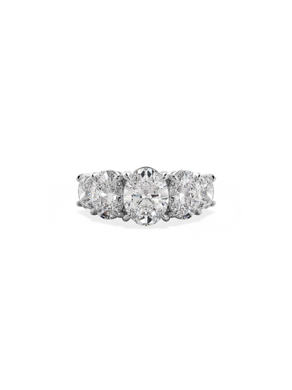 2 CT Round Three Stones Lab Grown Diamond Engagement Ring