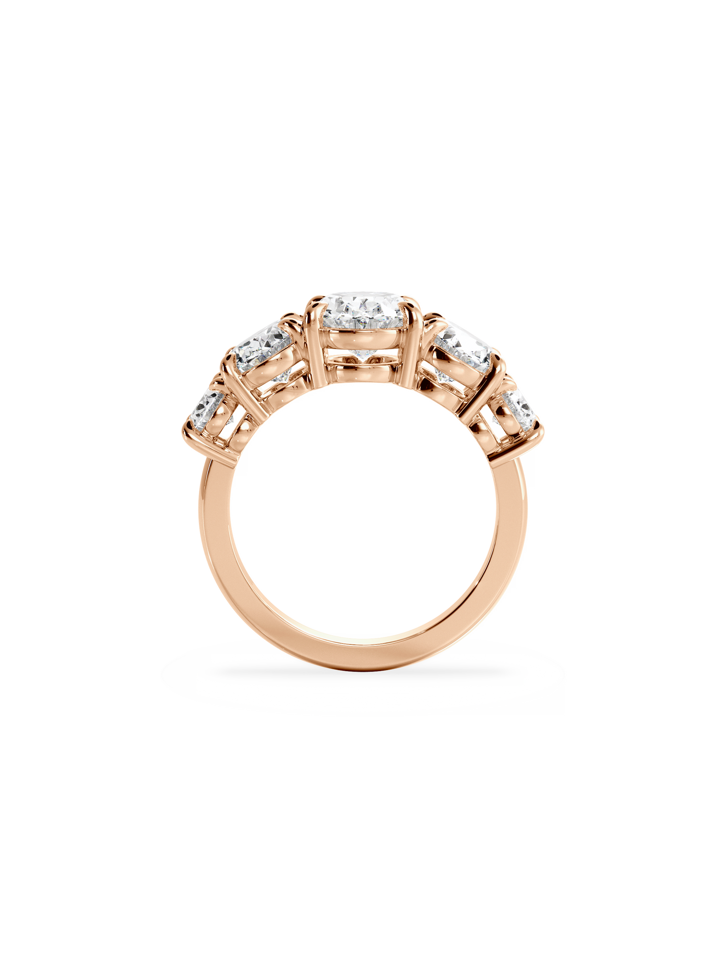 2 CT Round Three Stones Lab Grown Diamond Engagement Ring