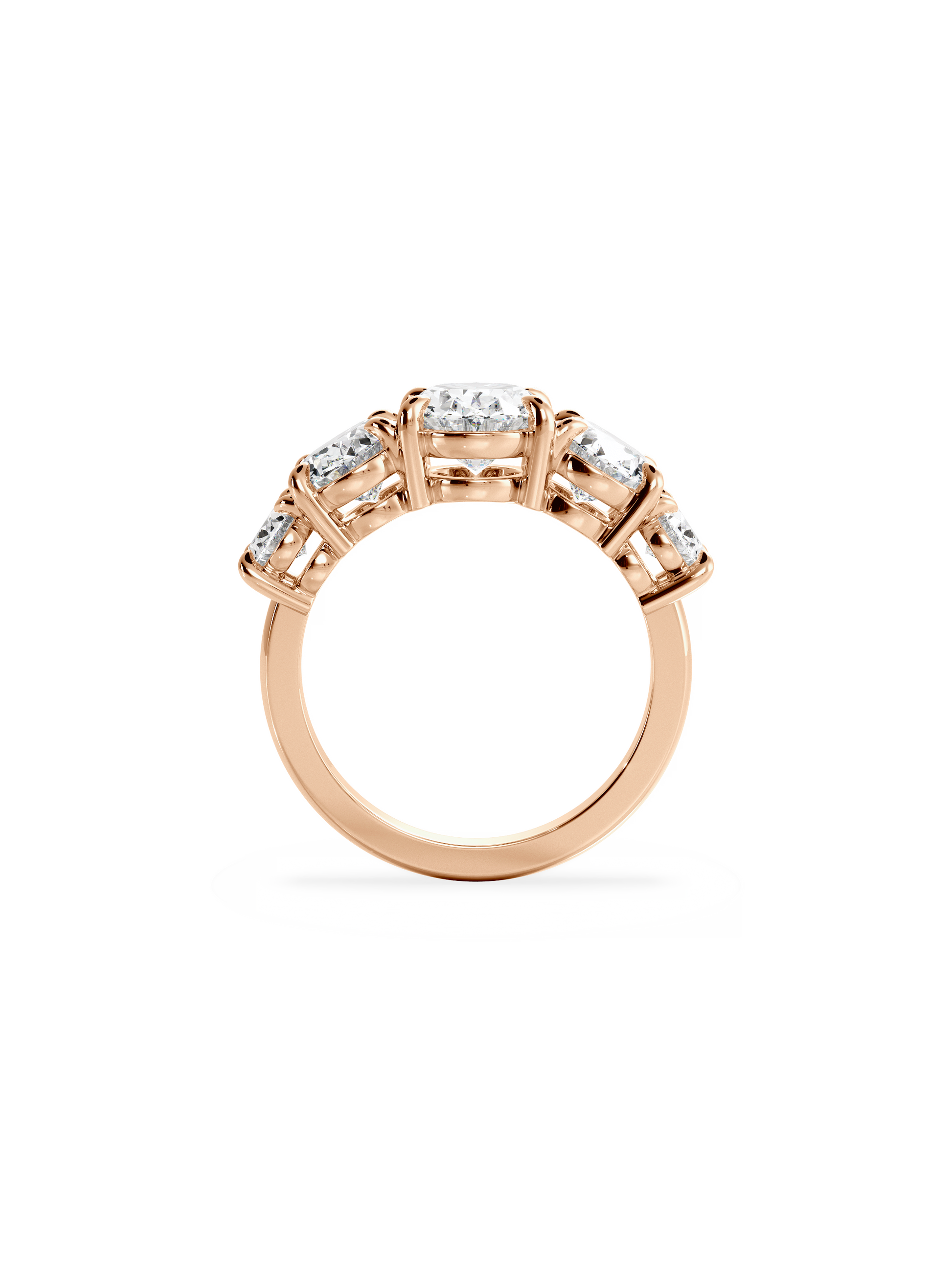 2 CT Round Three Stones Lab Grown Diamond Engagement Ring