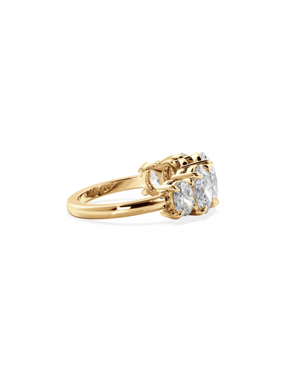 2 CT Round Three Stones Lab Grown Diamond Engagement Ring