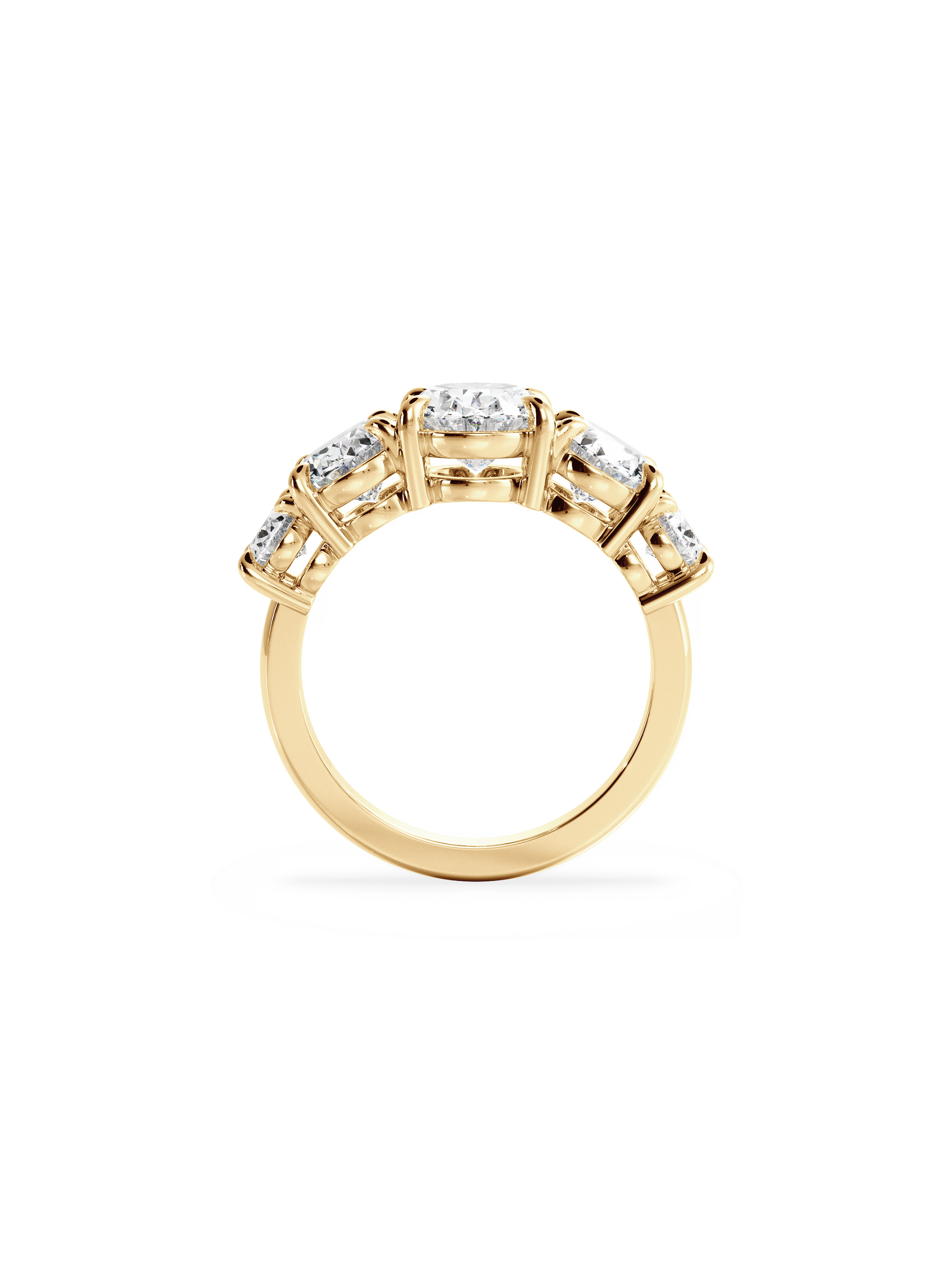 2 CT Round Three Stones Lab Grown Diamond Engagement Ring